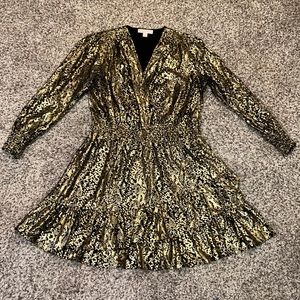 Metallic gold snake print Michael Kors dress - Size 0X